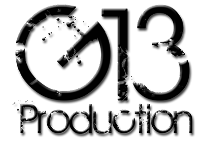 A black and white image of the logo for 3 1 productions.